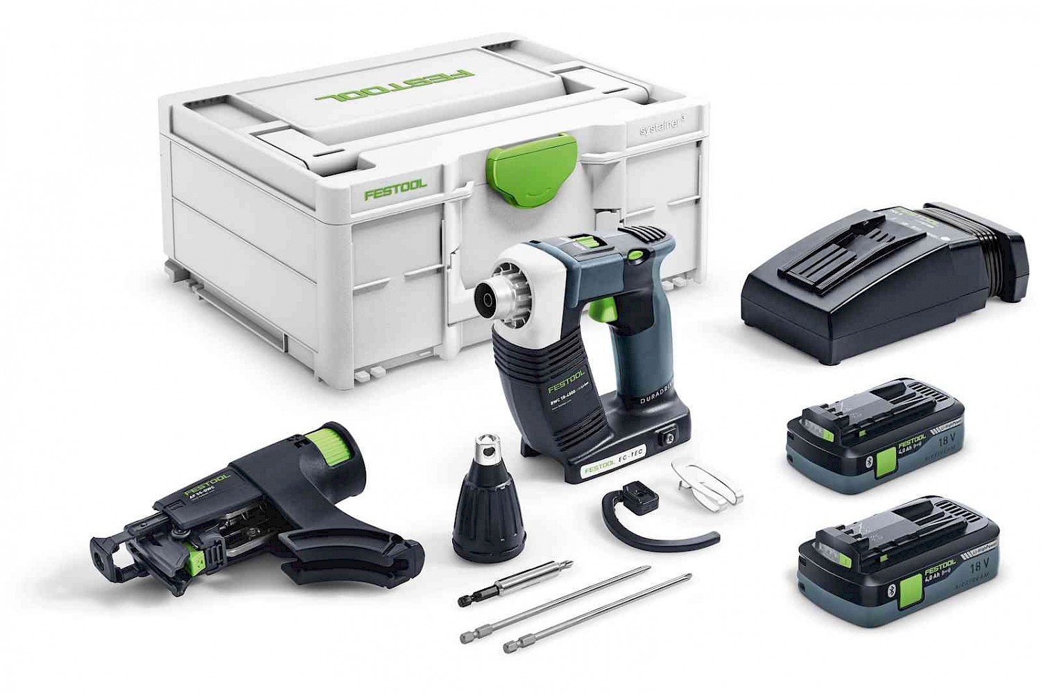 Akumuliatorinis juostinis suktuvas FESTOOL DURADRIVE DWC 18-4500 HPC 4,0 I-Plus