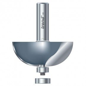 PROF TCT spindulinė freza su guoliu S1/2-D63,5-C25,4-B12,7/16-R25,4 TC
